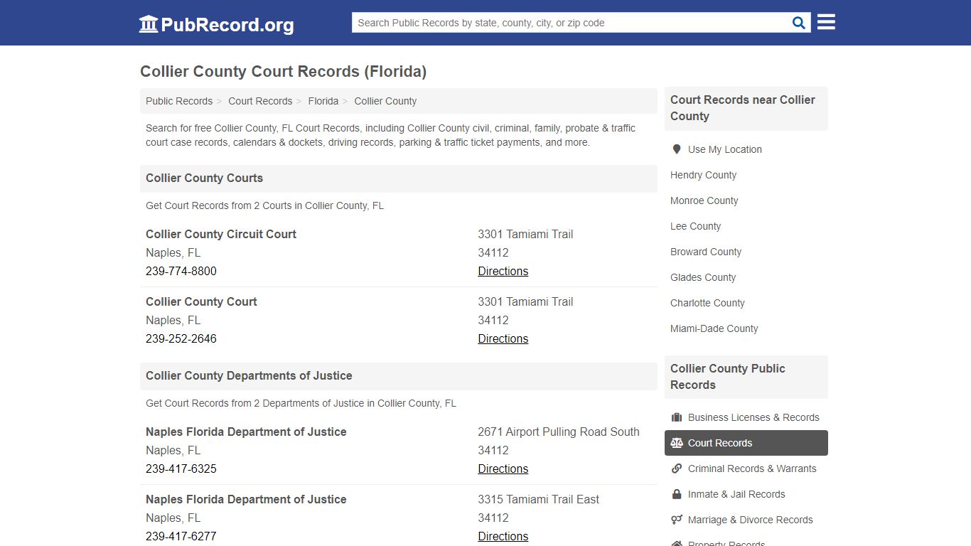 Free Collier County Court Records (Florida Court Records)
