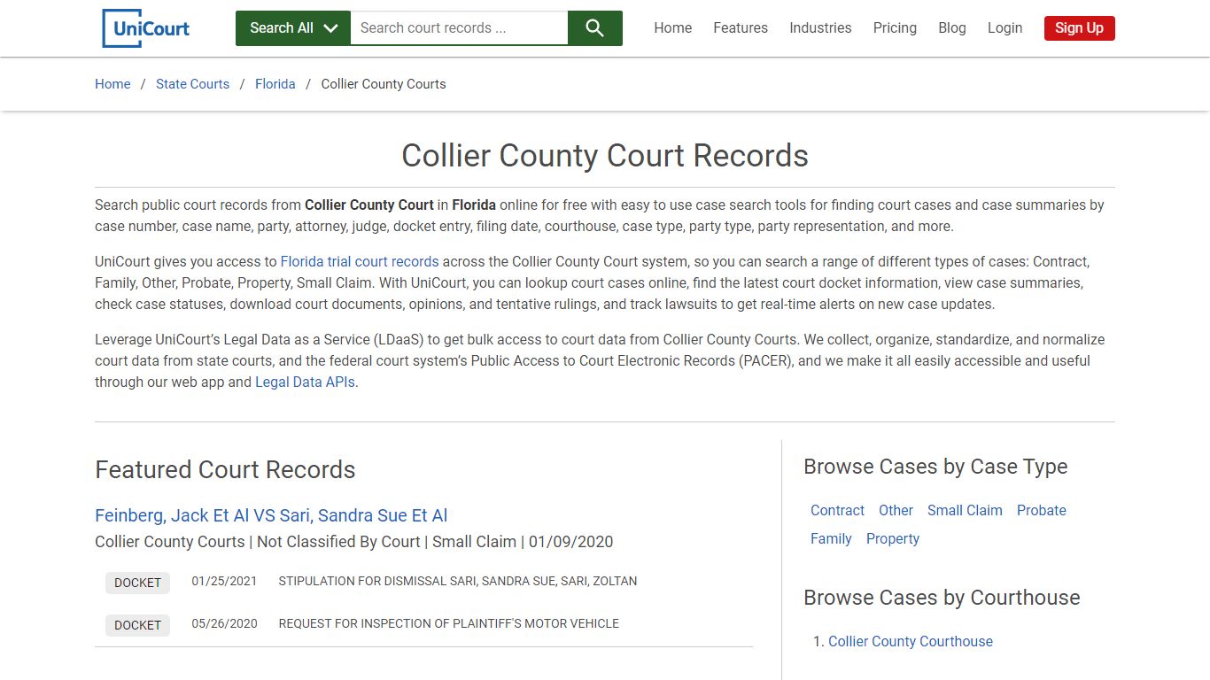 Collier County Court Records | Florida | UniCourt